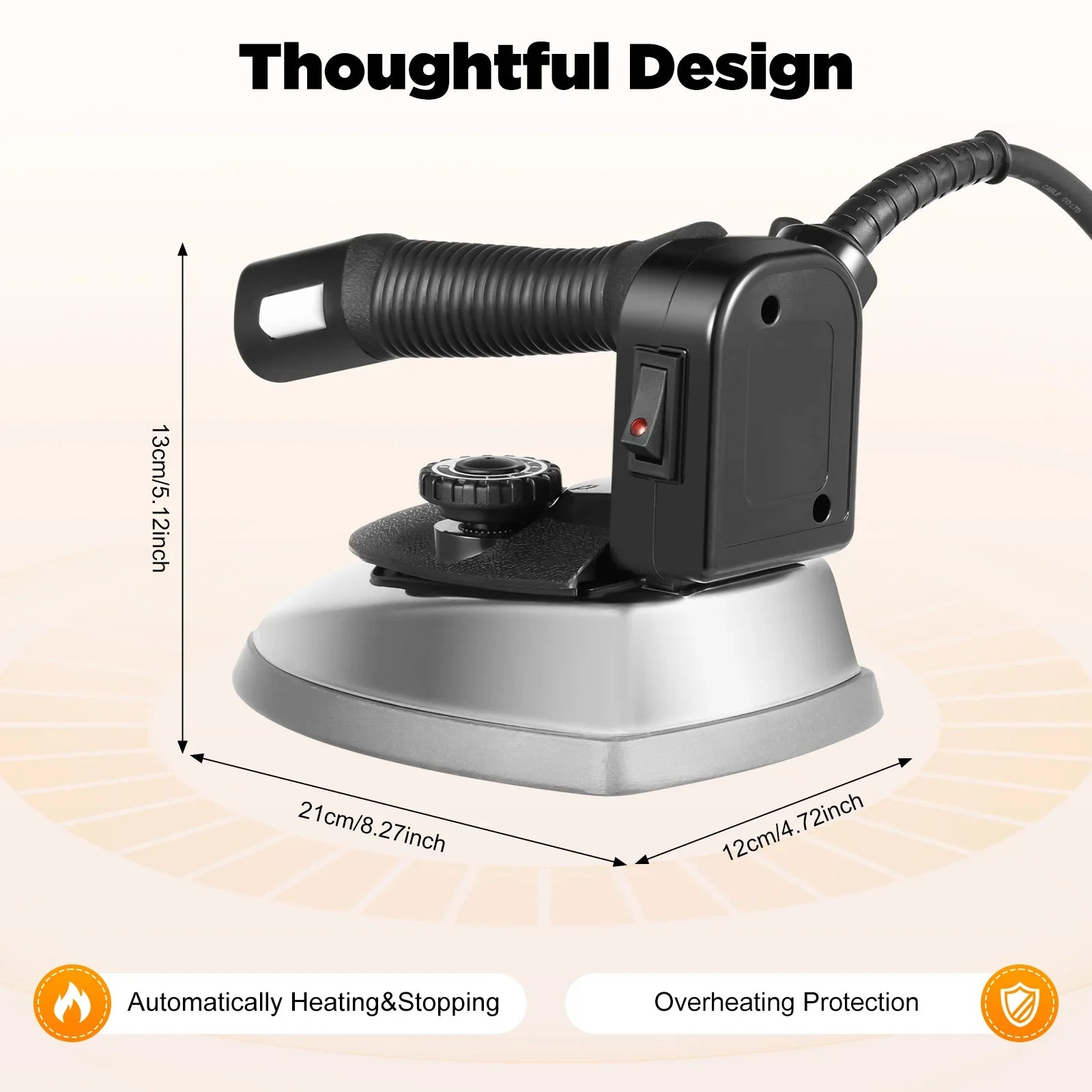 1200w Industrial Electric Iron 110v Us Plug 5-Gear Tank Steam Dry Ironing Suitable For Garment Factories Dry Cleaners Hotels