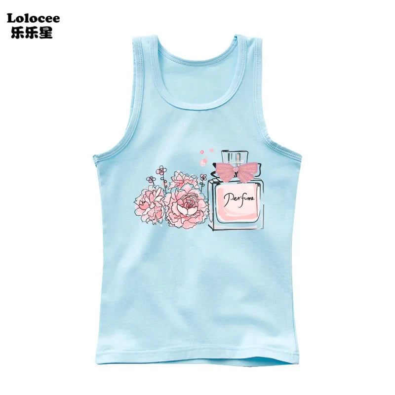 Girl Summer Pink Tanks Tops