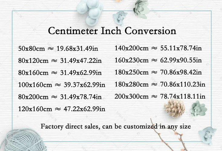 Luxury European Carpets for Living Room, Bedroom 200x300 Home Large Area Rugs Rug Washable
