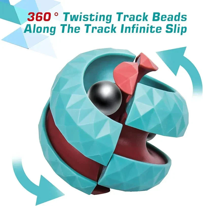 Decompression Orbit Ball Cube Fidget Toy – Anti-Stress Sensory Spinner Toy for Kids, Teens & Adults | Focus & Anxiety Relief Gift