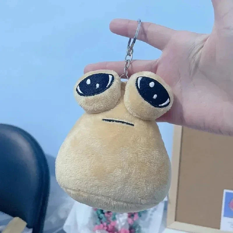 10cm My Pet Alien Pou Plush Keychain – Cute Stuffed Doll for Kids