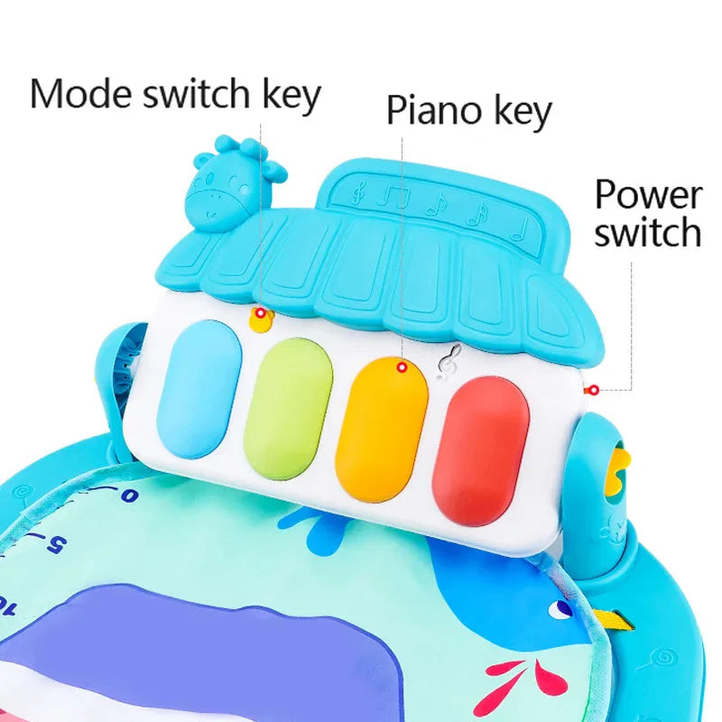 Baby Fitness Play Gym with Music & Piano Mat