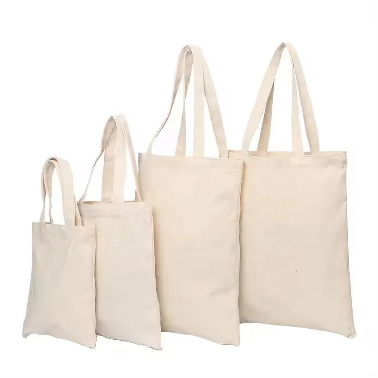Bulk Wholesale 100pcs/Lot Reusable Cotton Bag Custom Canvas Shopping Tote Bags with Logo