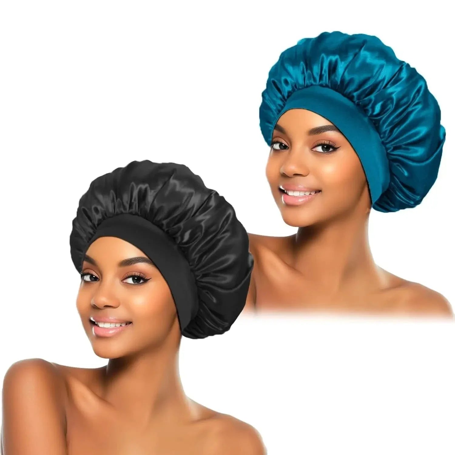 Women’s Satin Bonnet – Wide-Brim Night Sleeping & Hair Care Cap