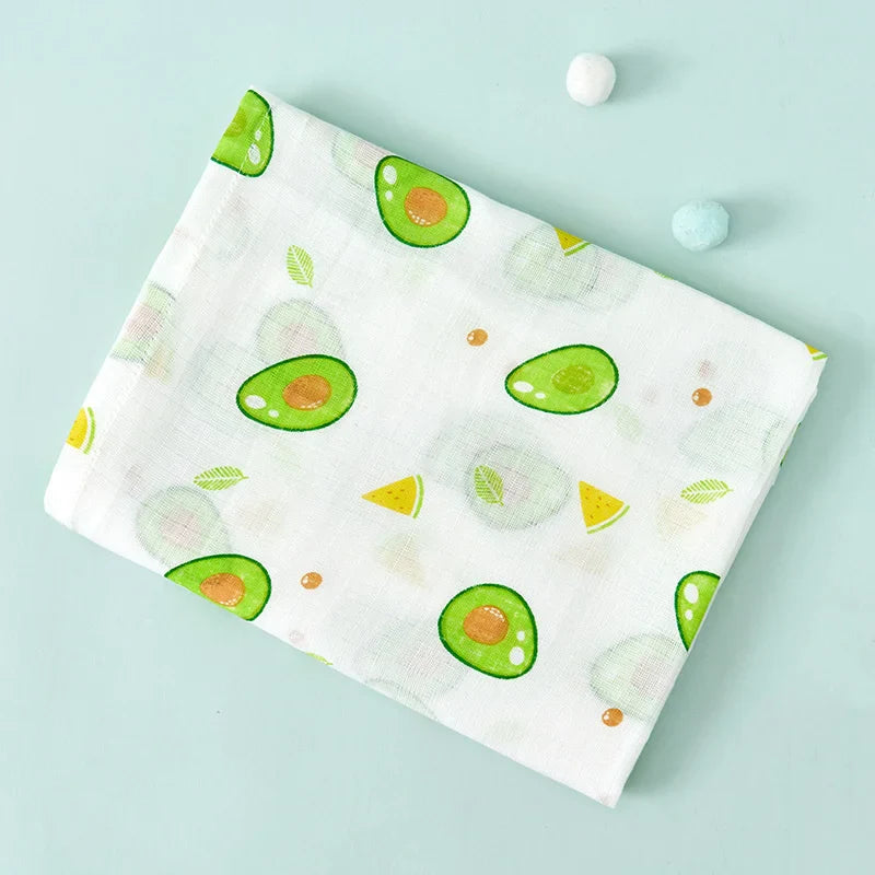 110cm Baby Swaddle Blanket Wrap Burping Clothes Dual Layers Muslin Blankets Boy Girl Organic Soft Cotton