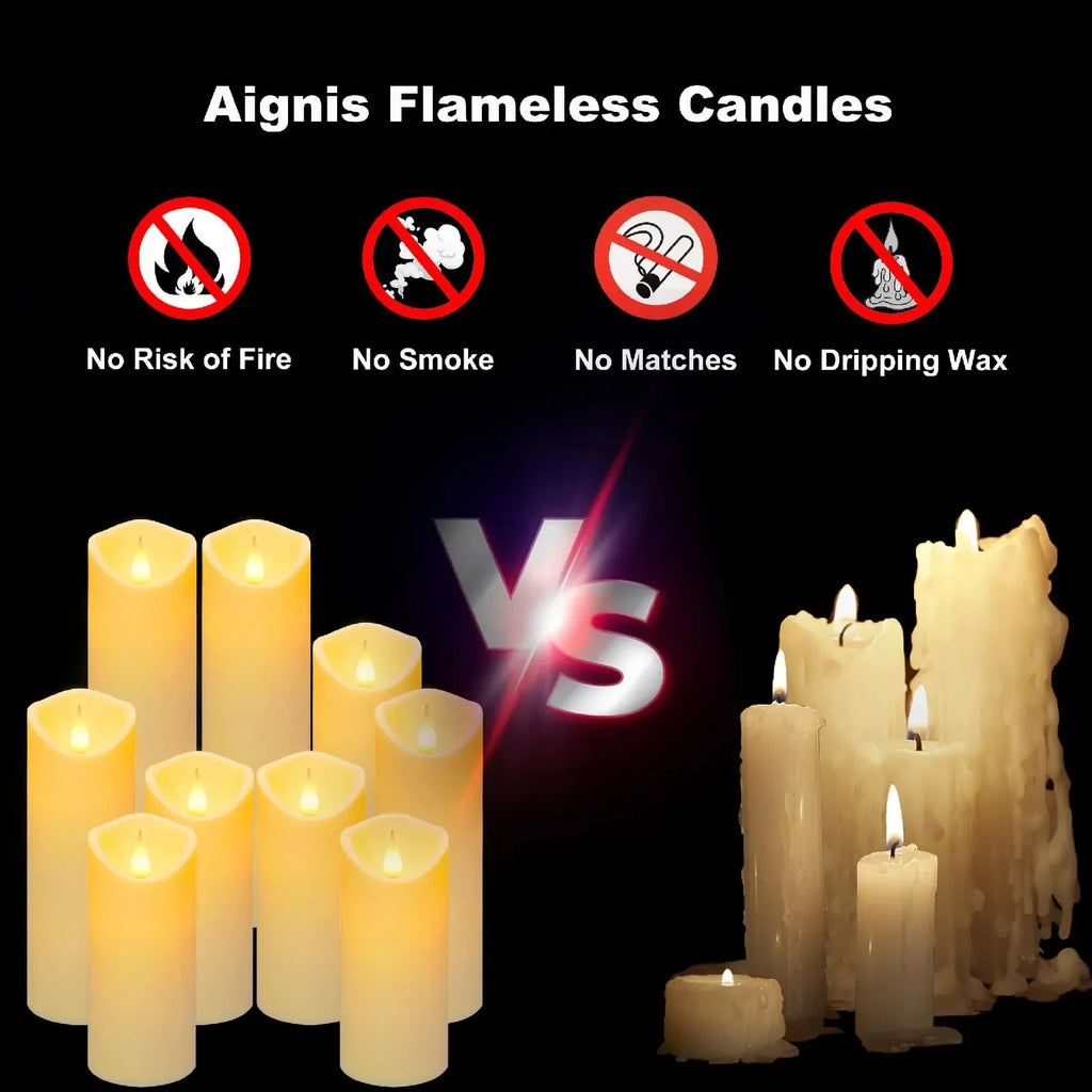 10-120pcs Flameless LED Flickering Pillar Candles – Battery-Operated, Safe, and Reusable for Weddings, Parties, and Home Décor