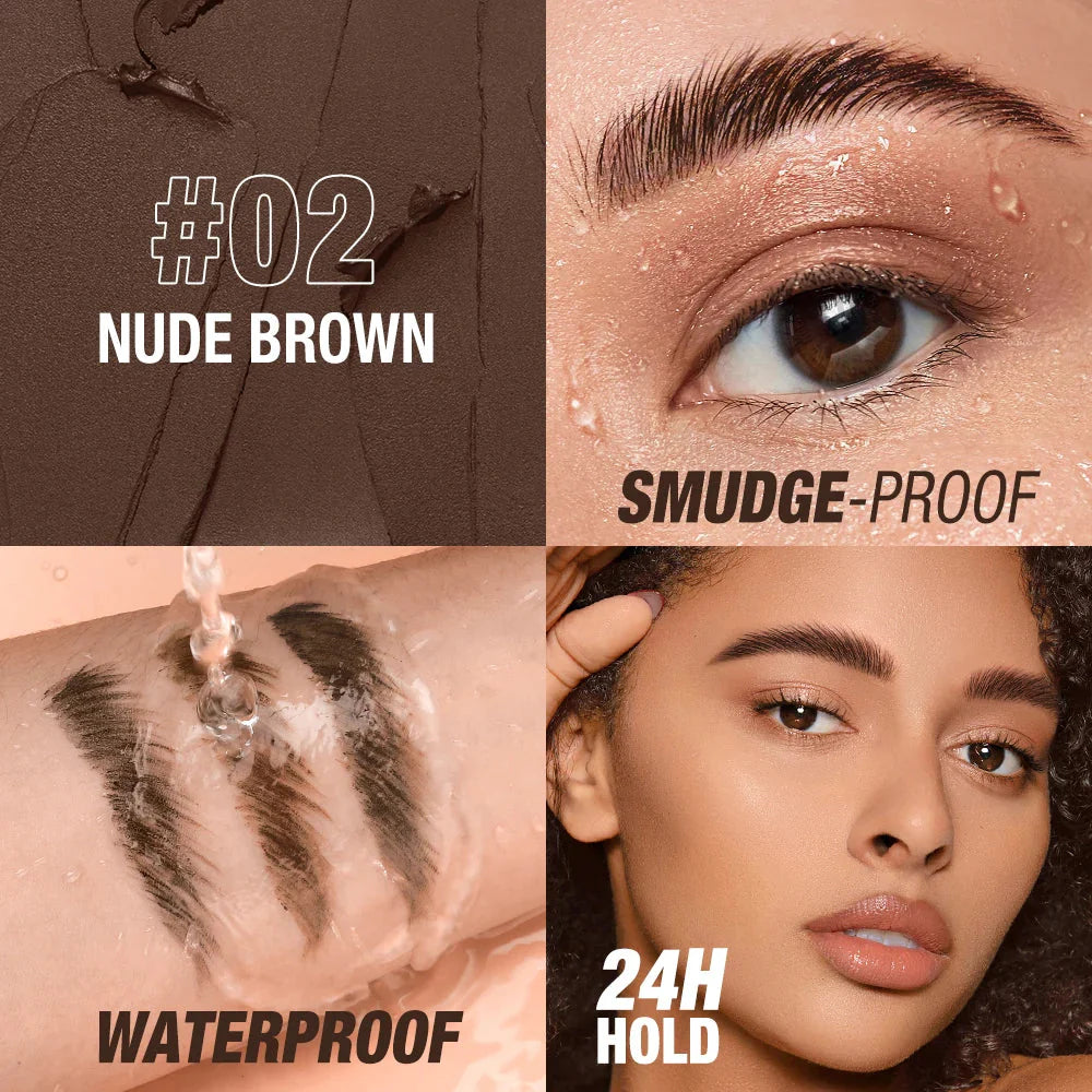 Waterproof Eyebrow Pomade Brow Gel 2-in-1 Long-Lasting Tint