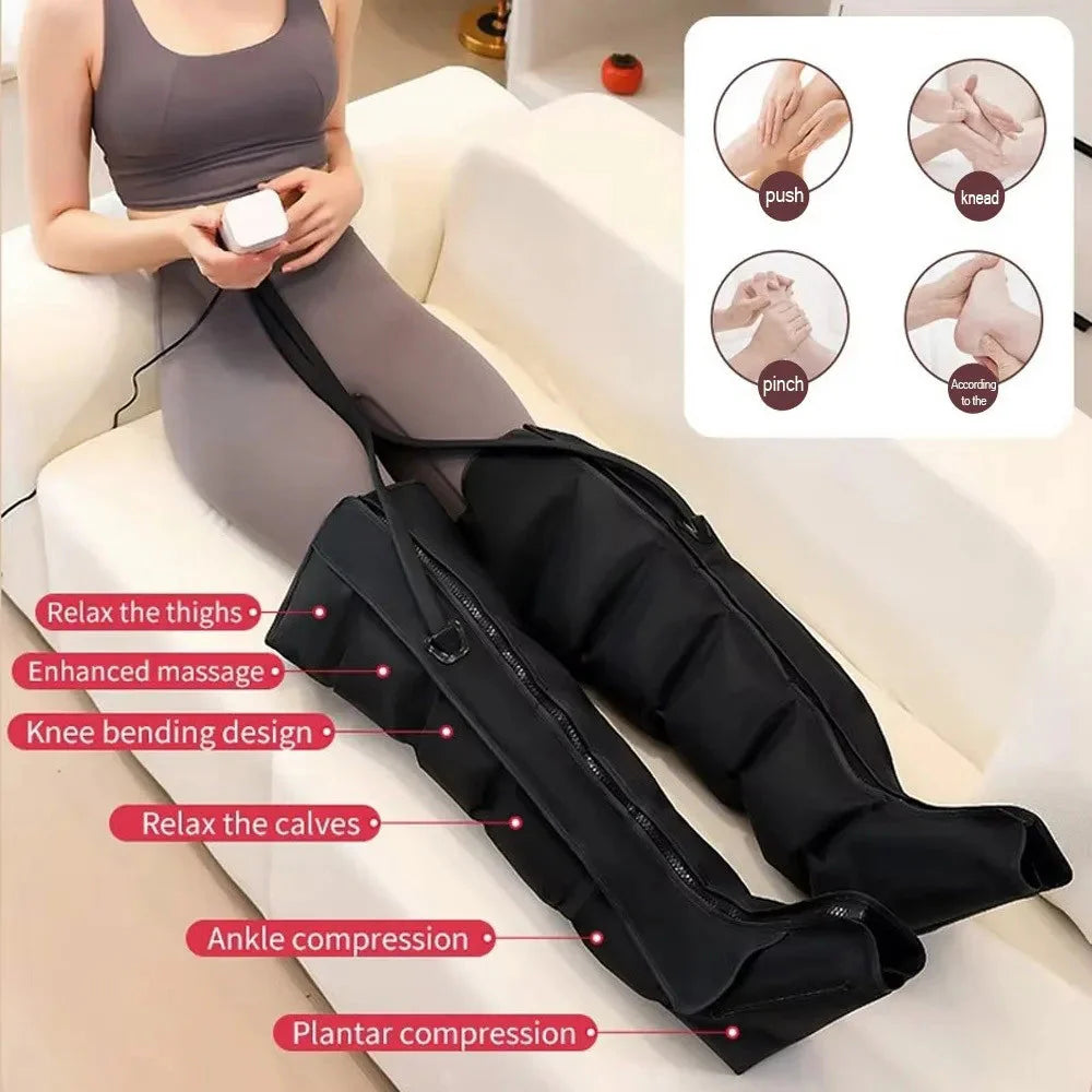 Electric Pneumatic Leg Massager for Thighs, Calves & Feet with Remote