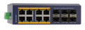 Silarius SIL-INDSW8P1G6SFP 14 Ports Gigabit managed industrial PoE switch - 8 Gigabit RJ45 ports and 6 Gigabit SFP slots