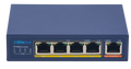 Silarius SIL-SWPP4P65 PoE Powered 5-Port Gigabit Switch with PoE Passthrough, 65W Power Budget for Powering up to 4 PoE Network Devices via Cat5e/Cat6 RJ45 Network Cables - 30W per output port