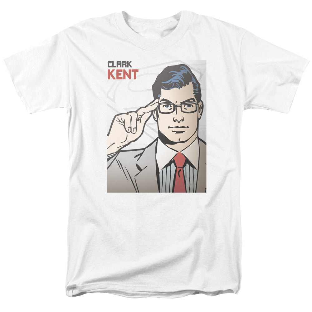 Superman Clark Kent Cover Mens T Shirt White Officially Licensed