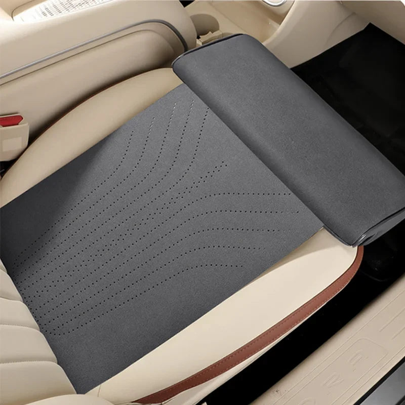 Car Seat Leg Support Extension Suede Universal Auto Seat Extender Leg Cushion For Driver Memory Foam Seat Padding Mat Cover