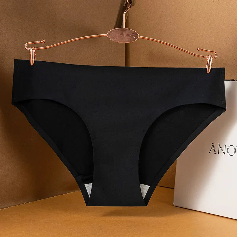 10PCS/Set Seamless women's Comfortable Underwear Silk Satin Breathable