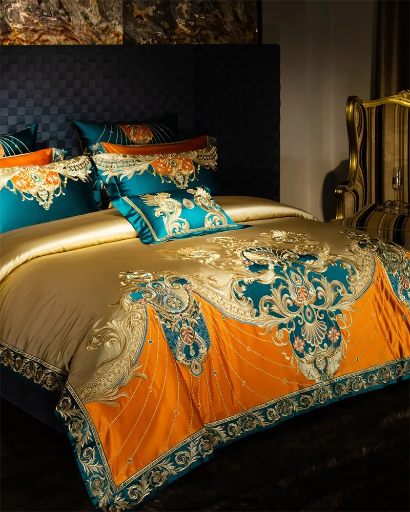 Royal Luxury Comforter Bedding Embroidery Duvet Cover Set 4/6/10Pcs