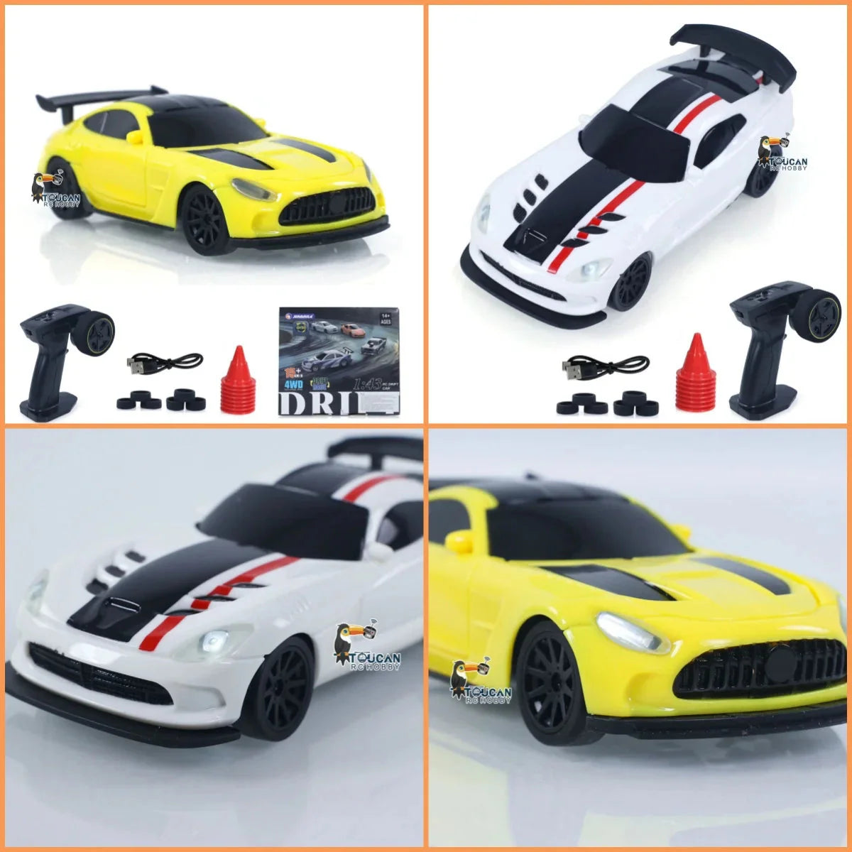 New RC Drift Car Upgraded Gyro 1/43 Racing RTR 4WD Four-wheel Drive High Speed Radio Control Model 2.4g Drift Race Car Mini Gift