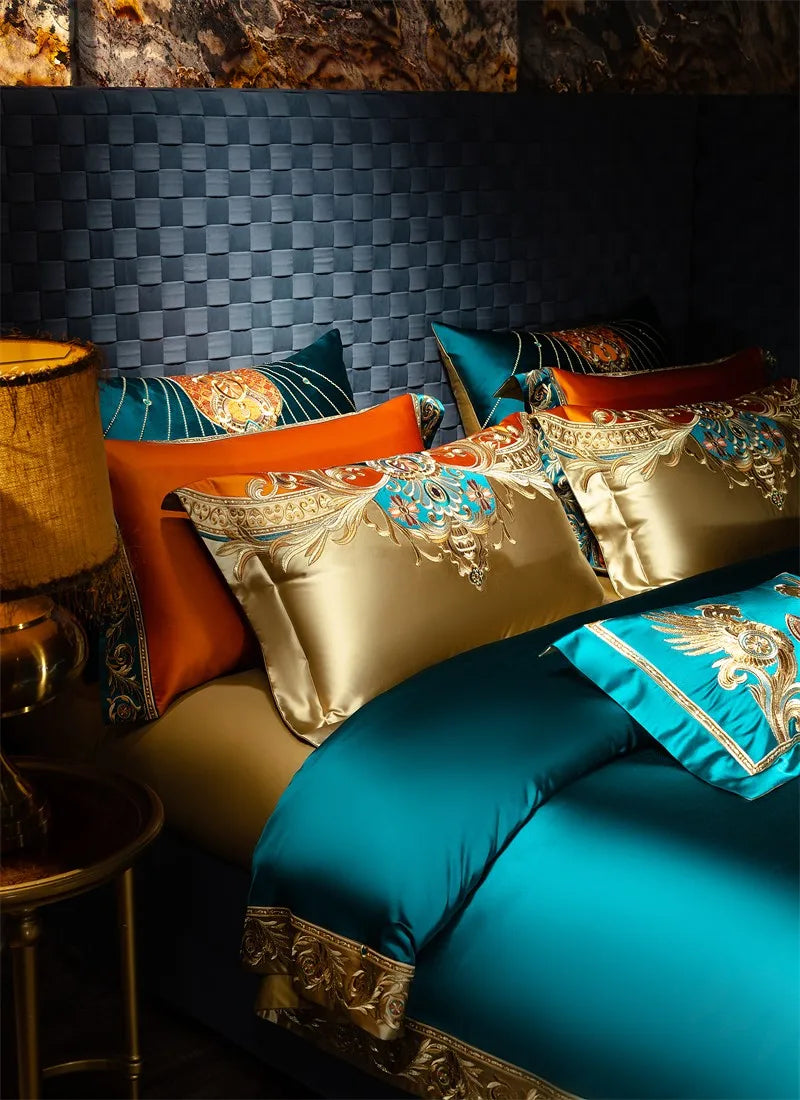 Royal Luxury Comforter Bedding Embroidery Duvet Cover Set 4/6/10Pcs