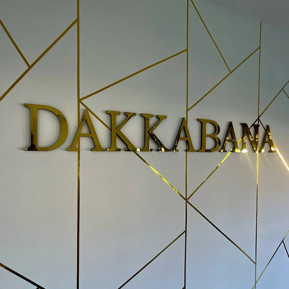 Gold Mirror 3D Letter Wall Stickers – Acrylic Peel & Stick Decor