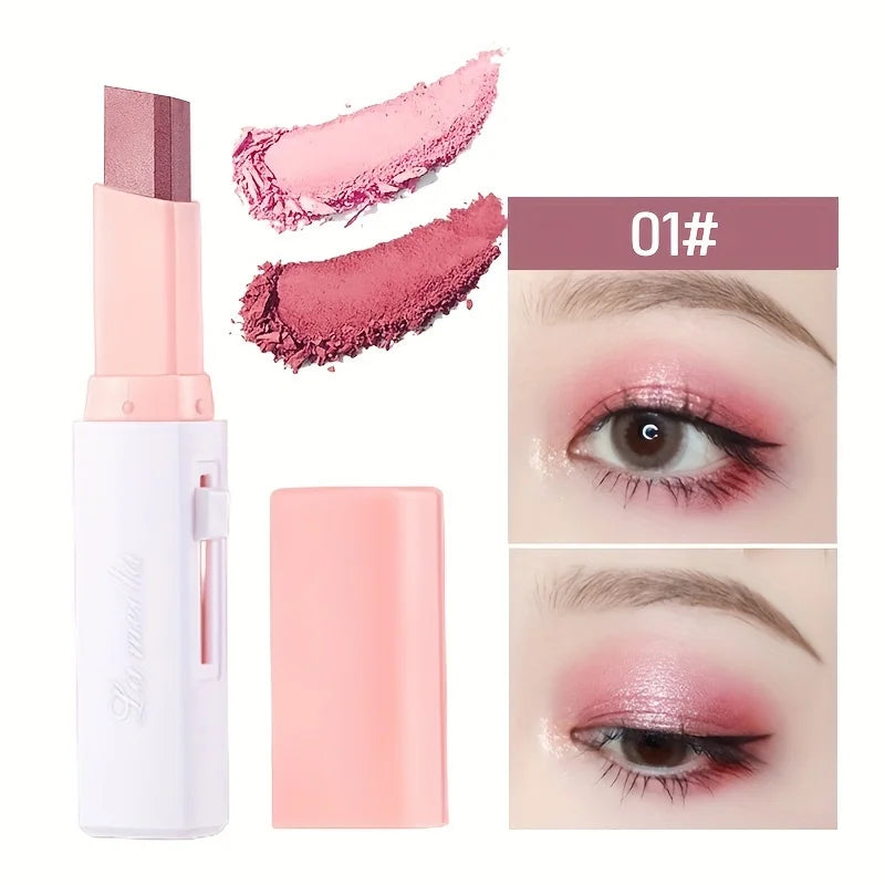 2 In 1 Highlighter Eyeshadow Stick Makeup Waterproof Long Lasting