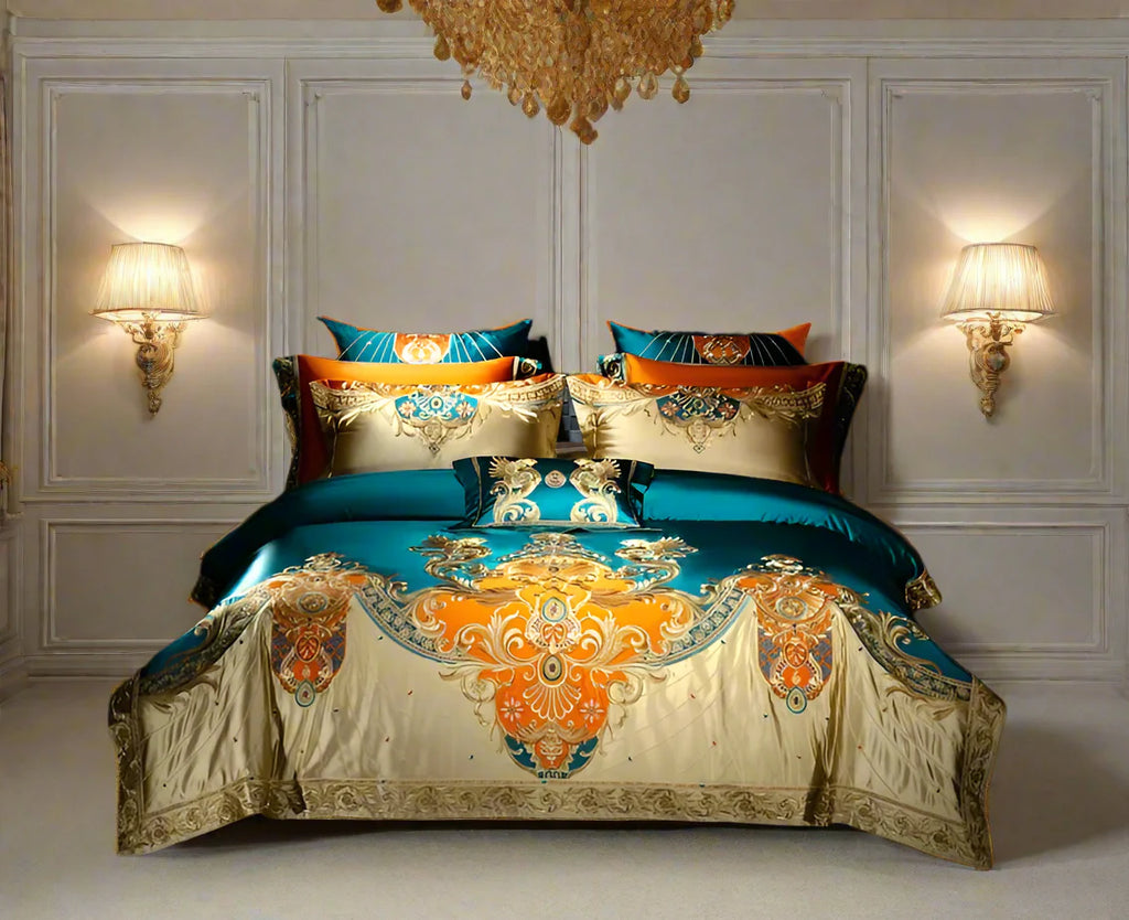 Royal Luxury Comforter Bedding Embroidery Duvet Cover Set 4/6/10Pcs