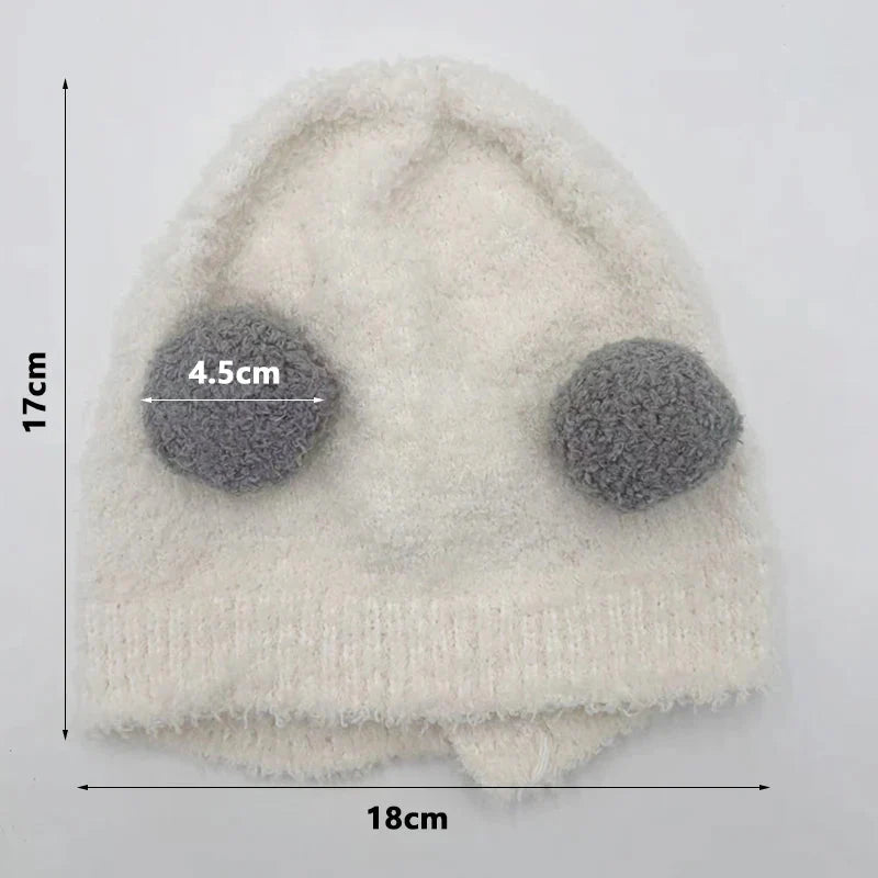Cute Winter Kids Hats for Girls & Boys Soft Wool Fleece Ear Protection