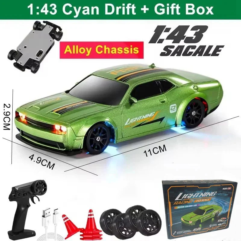 1/64 4WD High-Speed Drift RC Car – Mini Remote Control Racing Toy for Kids & Adults