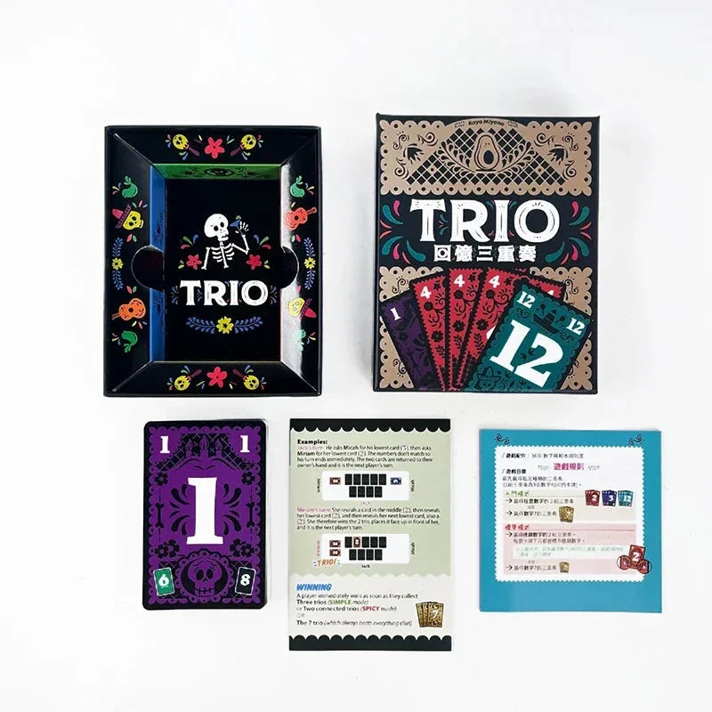 Trio Board Game – Strategic Card Matching Game for Family & Friends