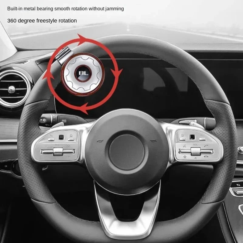 Car Steering Wheel Booster Ball – Universal Power Handle Spinner Knob with Steel Bearing