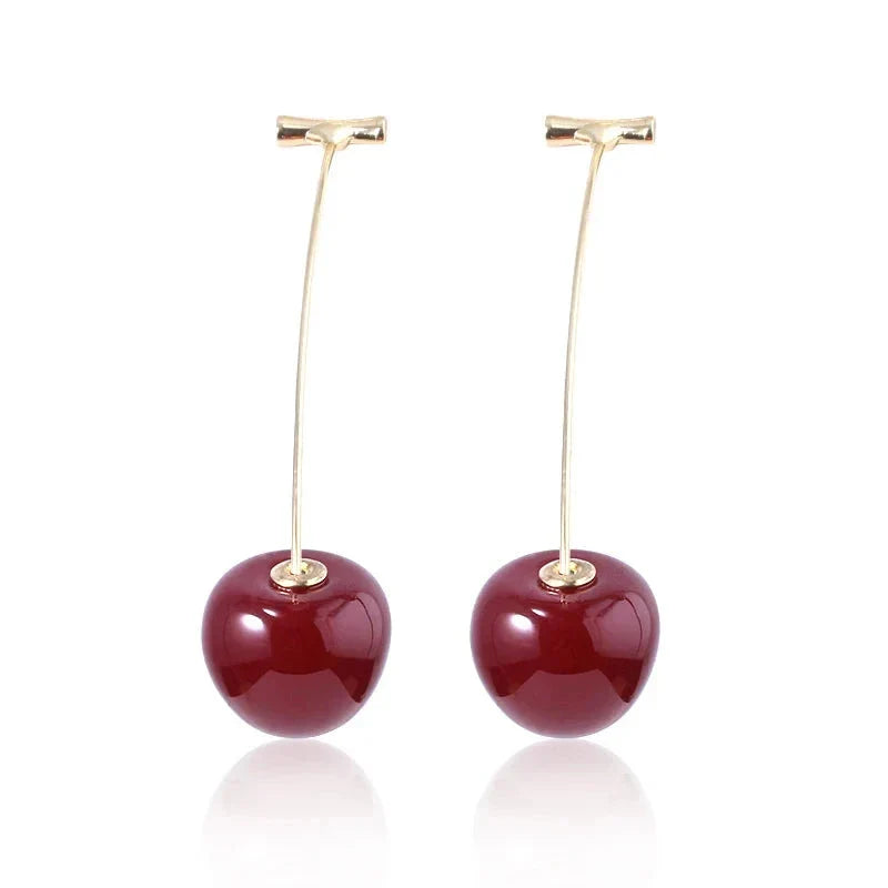 JoJo Bizarre Adventure Cherry Drop Earrings – Anime Cosplay Jewelry