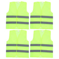 4 PCS High Visibility Cycling Riding Vests Reflective Safety Vests Jackets for Outdoor Construction Work Safety Road Traffic San