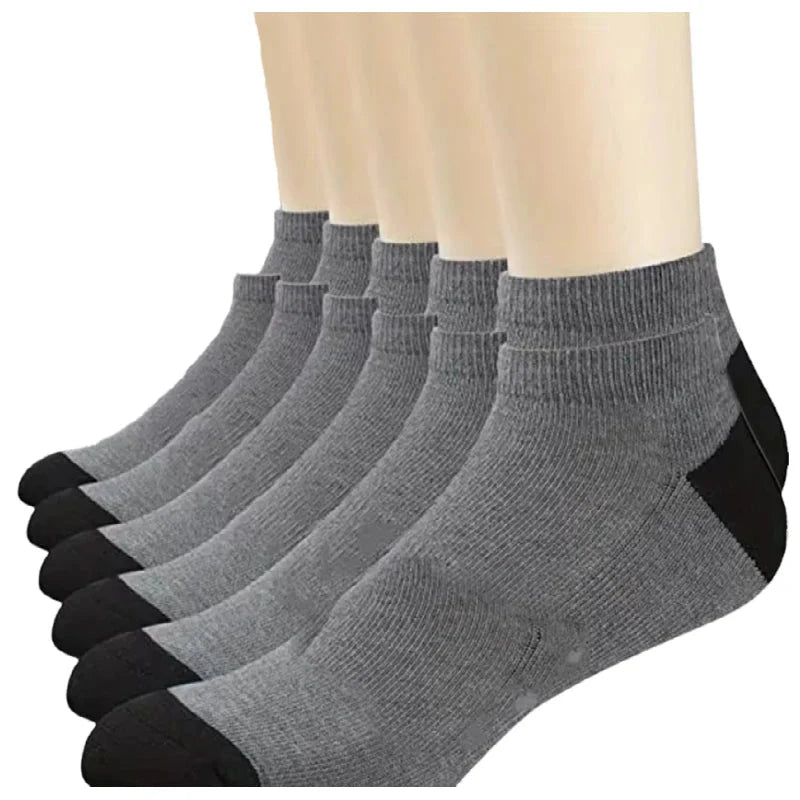 10PCS Men’s Mid-Calf Cotton Socks – Solid Color, Versatile for All Seasons