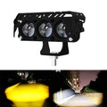 Motorcycle LED Spot Light Dual Color Hi/Low Beam Fog Lamps for Car Trucks SUV UTV 12V 24VMini Lens Headlight Driving Light