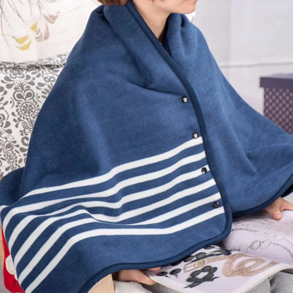 Double-Layer Tartan Plaid Blanket Scarf – Warm Winter Shawl for Women