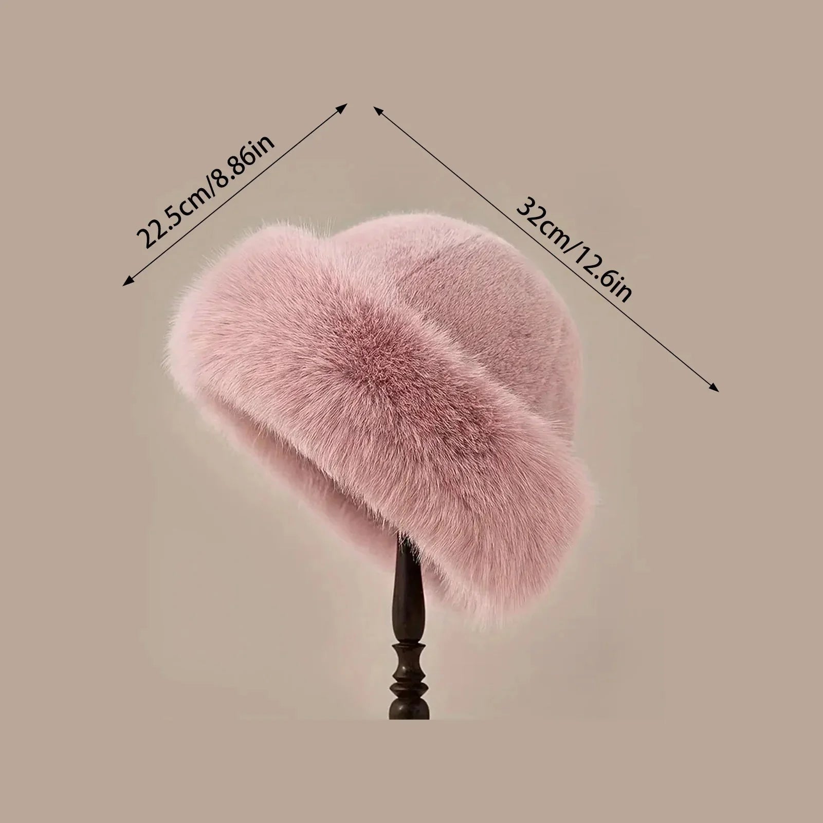 Furry Hats For Women, Autumn Winter Korean Style Warm Hats, Solid Color Flattering Mongolian Hats, Thickened Winter Outfits
