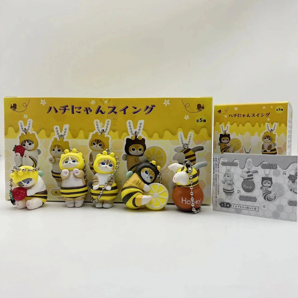 New Mofusand Bee Shaped Blind Box Twisted Egg Bee Cat Anime Figure Ornament Cute Doll Handmade Model Decor Toy Kid Birthday Gift