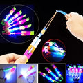 10pcs LED Light Rockets – Flying Toys with Slingshot Launchers