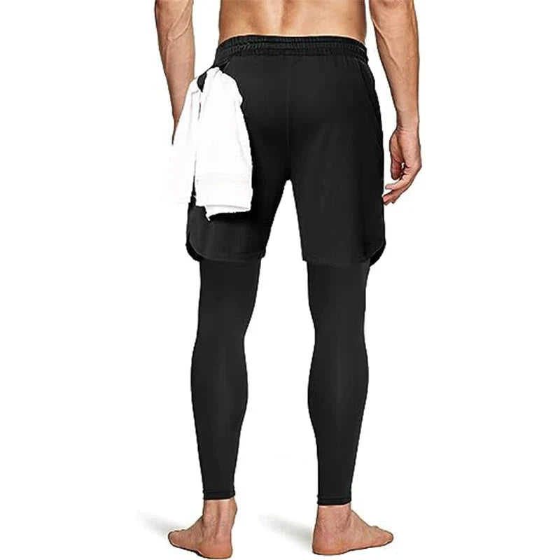 Men’s 2-in-1 Quick-Dry Training Pants – Athletic Joggers for Running, Gym & Fitness