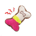 Dog Squeaky Toy - Plush Bone Chew Toy for Small & Medium Puppies
