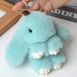 15cm Rabbit Fur Keychain – Cute Bag & Car Pendant Accessory for Women