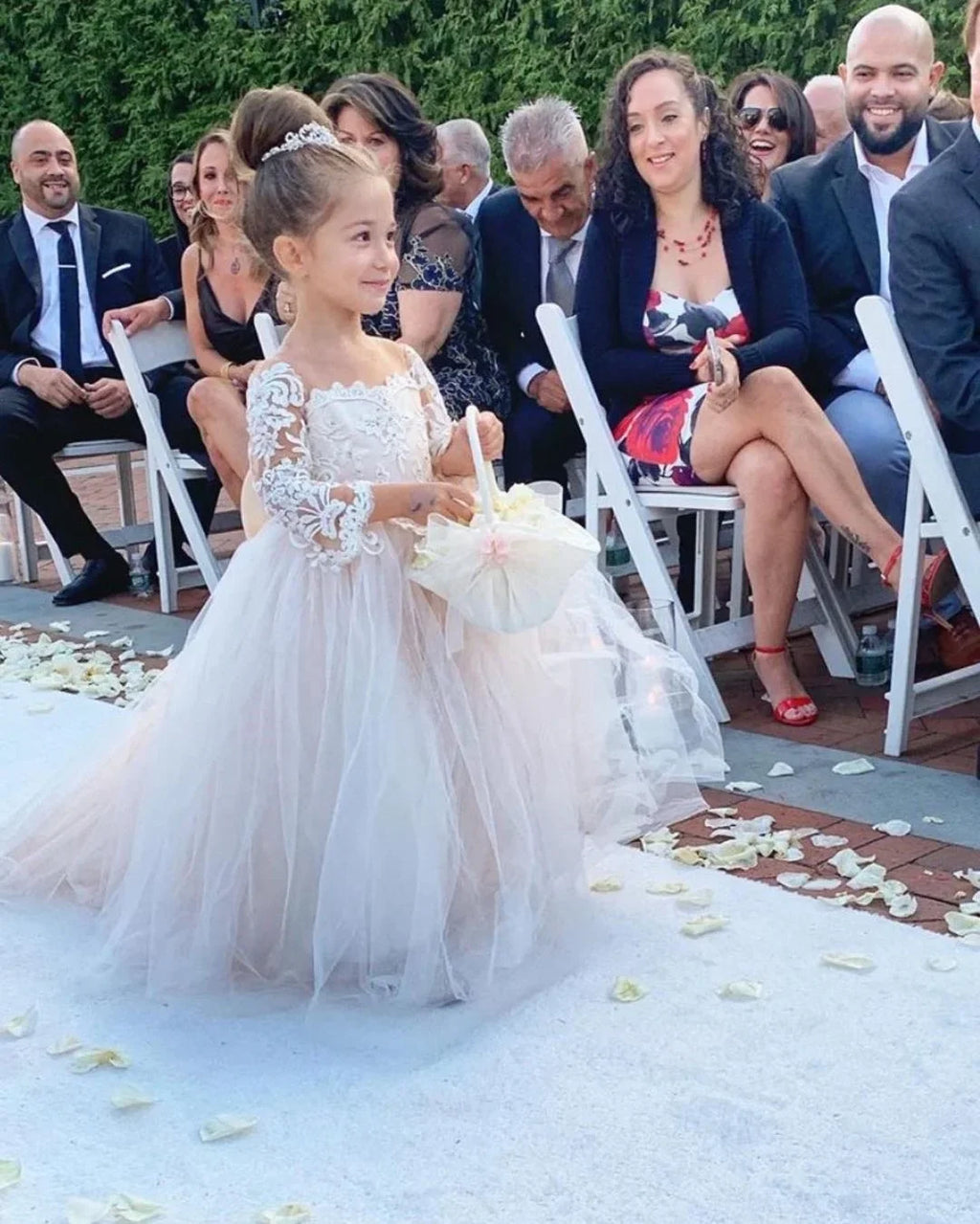 Lace Tulle Princess Flower Girl Dress