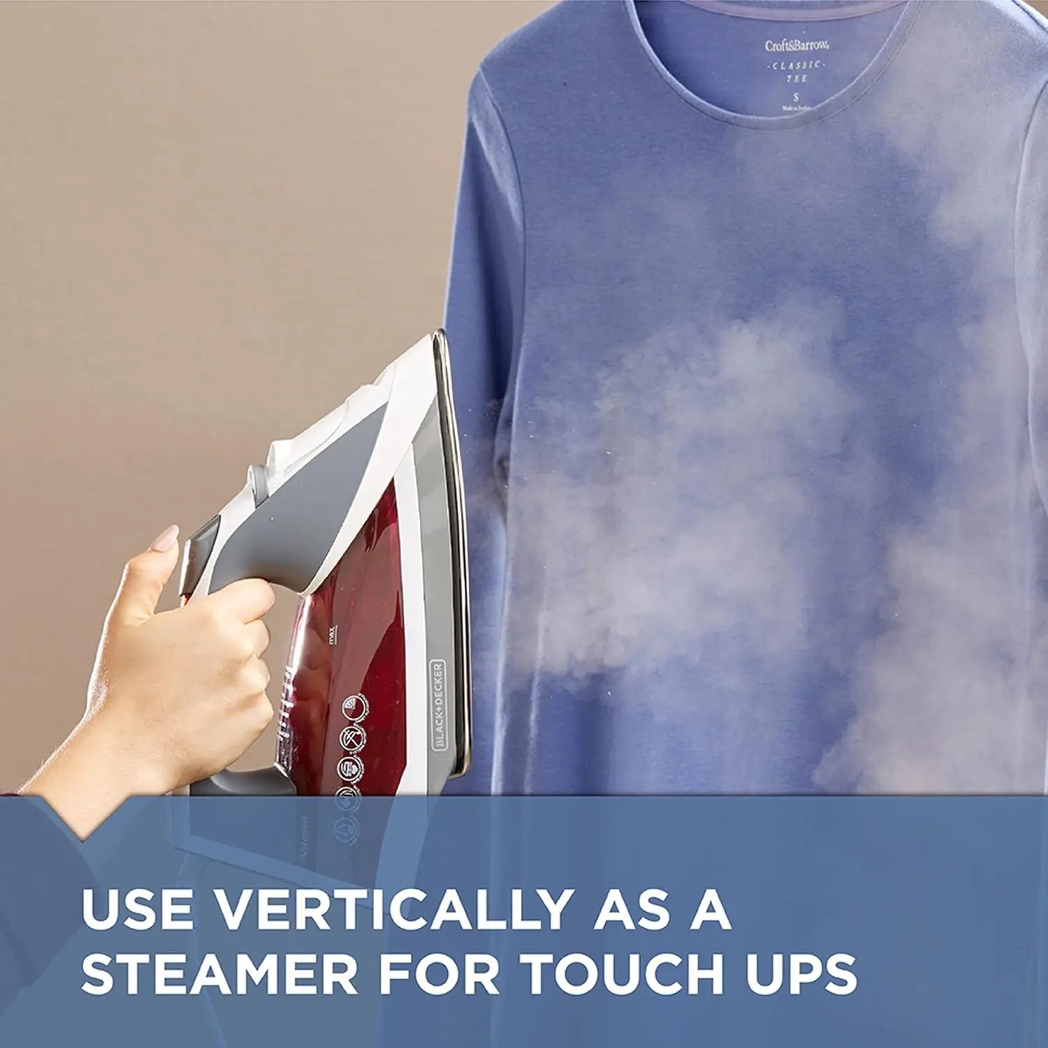 Advanced Steam Iron with Powerful Steam & Auto-Off, Perfect for Wrinkles-Free Clothes