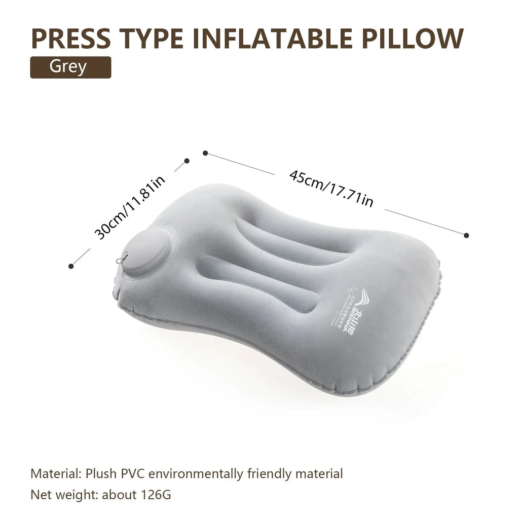 Ultralight Camping Inflatable Pillow – Portable Air Travel Pillow for Neck & Lumbar Support