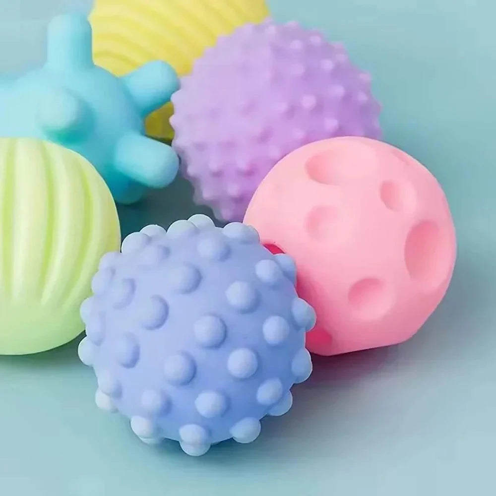 6Pcs Textured Multi Ball Set for Baby Tactile Training