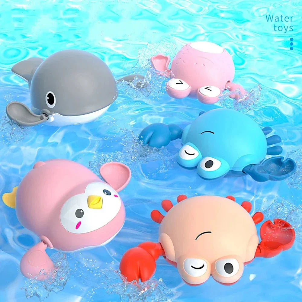 Baby Bath Toys - Swimming Clockwork Dolls & Tortoise | Fun & Safe Water Play for Kid