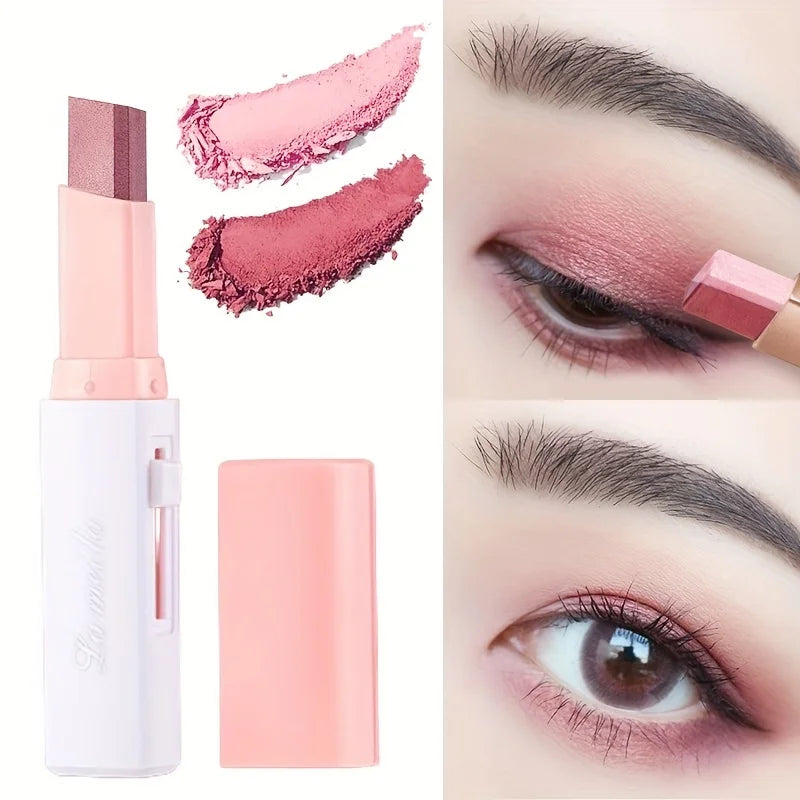 2 In 1 Highlighter Eyeshadow Stick Makeup Waterproof Long Lasting