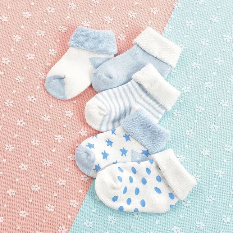 5 Pairs Baby Socks Warm Cartoon Floor Socks for Newborn Toddlers