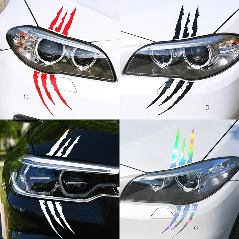 Car Stickers Ghost Claw Car Hood Vinyl Sticker Creative Modification Reflective Stickers Devil Paw Scratches Car Decoration