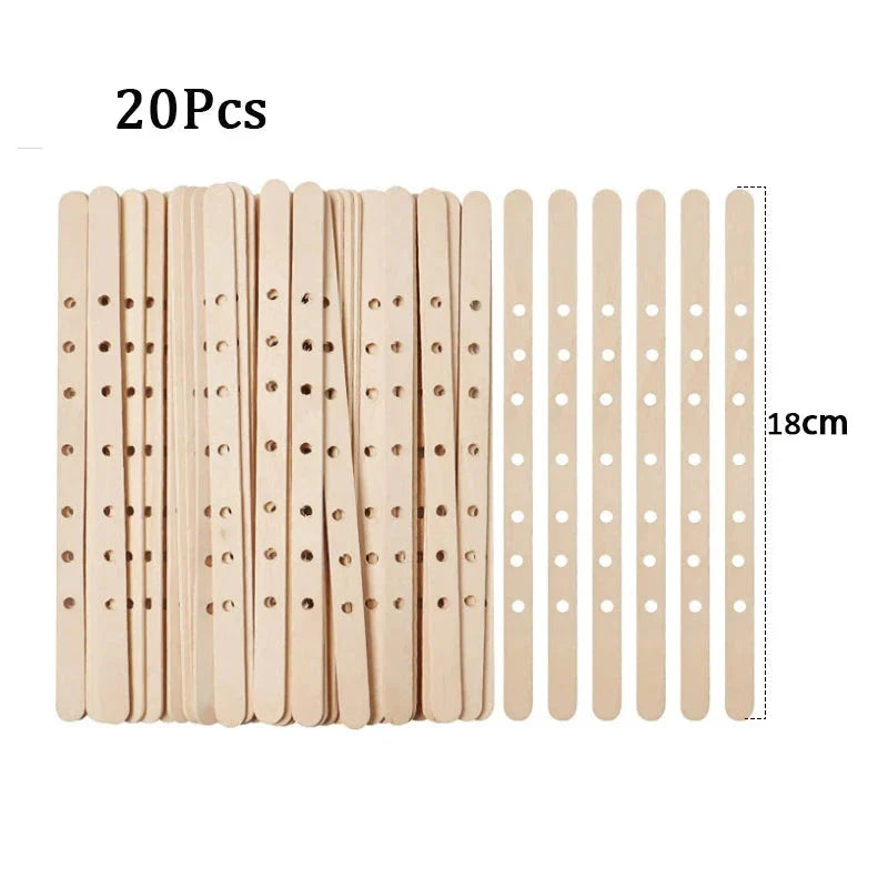 120Pcs Waxed Cotton Candle Wicks with Metal Stand – Smokeless Pre-Waxed Wick Set for DIY Candle Making, Soy & Paraffin Wax Supplies