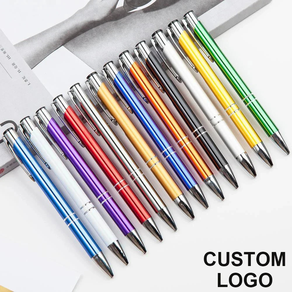 100 50 20 Pcs Custom Ballpoint Pen Metal Pen Support Custom Logo Advertising Personalized Pen Advertising Gift