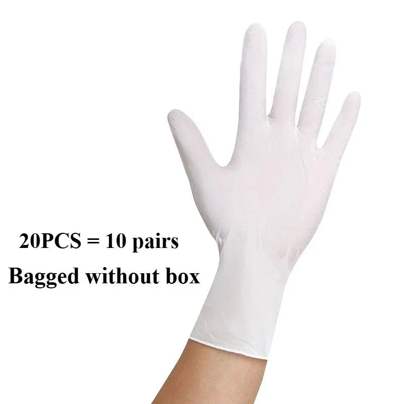 White Nitrile Disposable Gloves – Powder-Free, Latex-Free Household Use