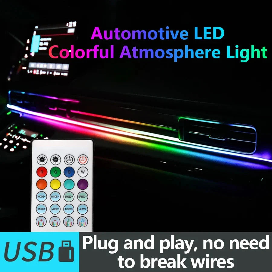 Universal 18-in-1 RGB Car Ambient Light – Interior Neon Strip Kit
